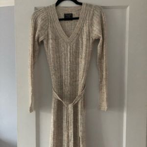 Abercrombie tie waist sweater dress